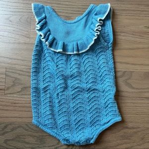 Janie & Jack Knit Onesie with Ruffles